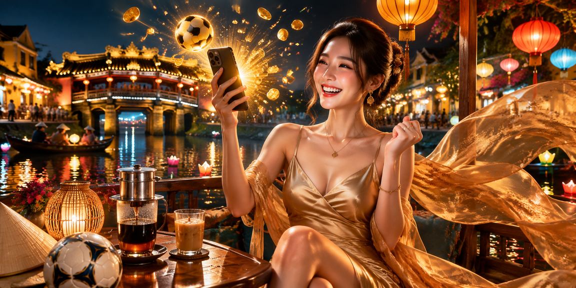 Người hâm mộ bóng đá xem trận đấu tại quán cà phê Hội An